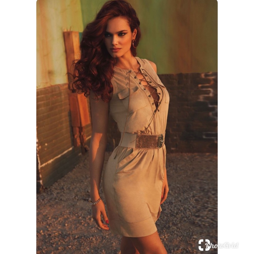 Faux Suede Dress